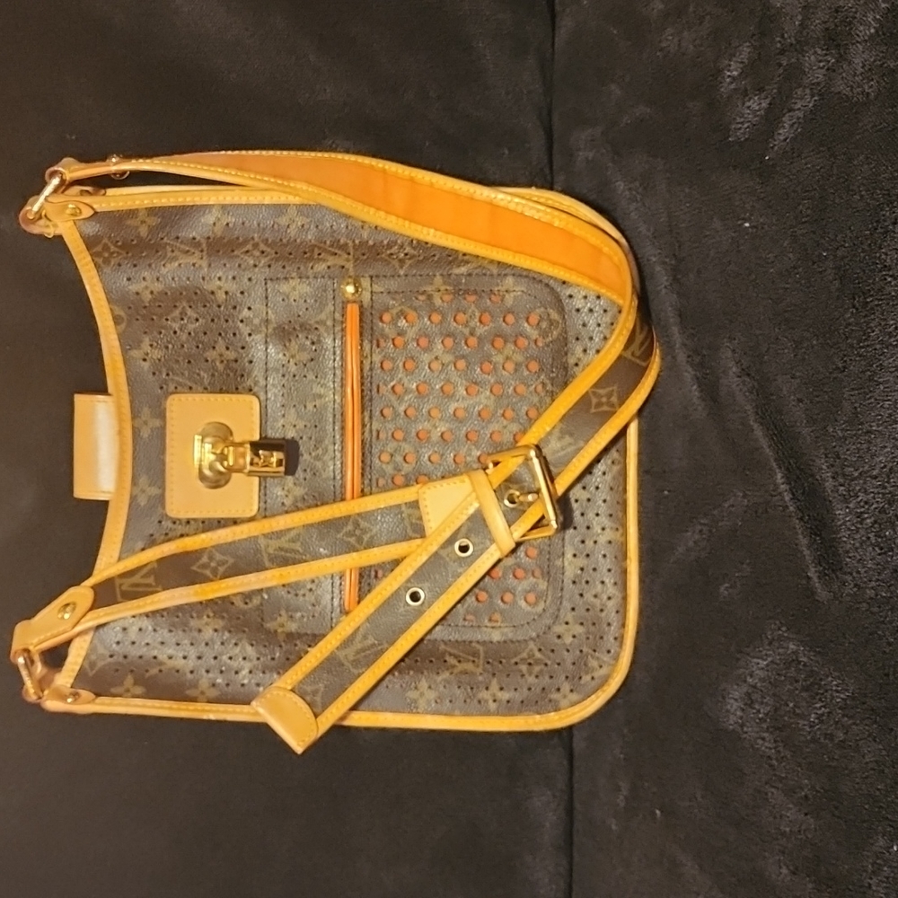 LOUIS VUITTON Monogram Perfo Musette Shoulder Bag Orange